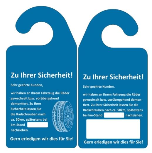 Anh&auml;nger Kfz-Spiegel Reifen nachziehen 100 St&uuml;ck