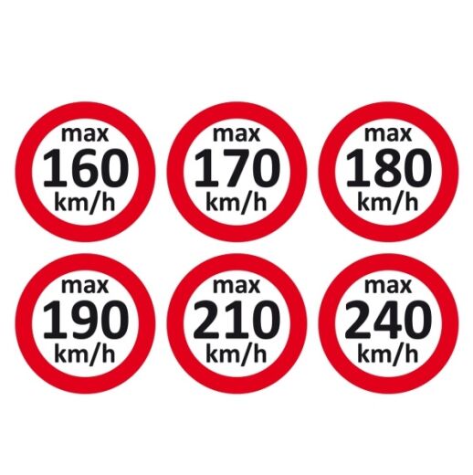 Aufkleber Höchstgeschwindigkeit Winterreifen