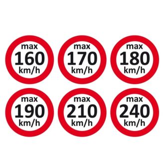 Aufkleber Geschwindigkeit Reifen max 210 km