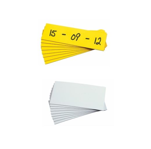 Magnet Lagerschild Format 30 x100 mm 100 Stück gelb