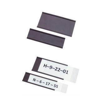 Magnet Etikettenträger mit Etikett 30 x 100 mm
