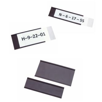 Magnet Etikettentr&auml;ger mit Etikett 30 x 100 mm