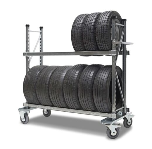 Reifenwagen mit 2 Ebenen Länge 1500 mm ohne Griff