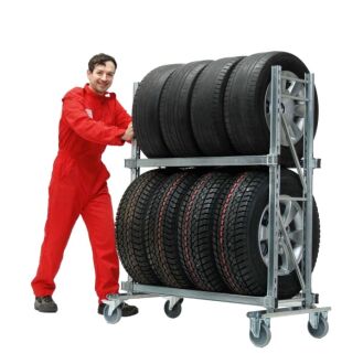 Reifenwagen mit 2 Ebenen Länge 1500 mm ohne Griff