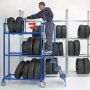 Reifenwagen 3 Ebenen mit Treppe und Reifenschlitten