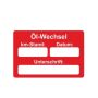 Aufkleber Service Öl-Wechsel 250 Stück