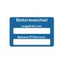 Aufkleber Batteriewechsel ausgeführt 250 Stück