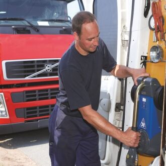 Wandhalterung Lufthydraulischer Wagenheber mobil