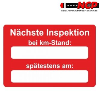 Aufkleber Service Nächste Inspektion 250 Stück