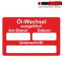 Aufkleber Service Öl-Wechsel 60x40 mm 250 Stück