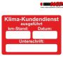Aufkleber Service Klima-Kundendienst 250 Stück
