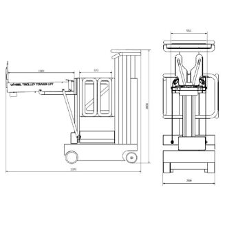 Hubgerät Hebegerät Tower Lift für Reifen