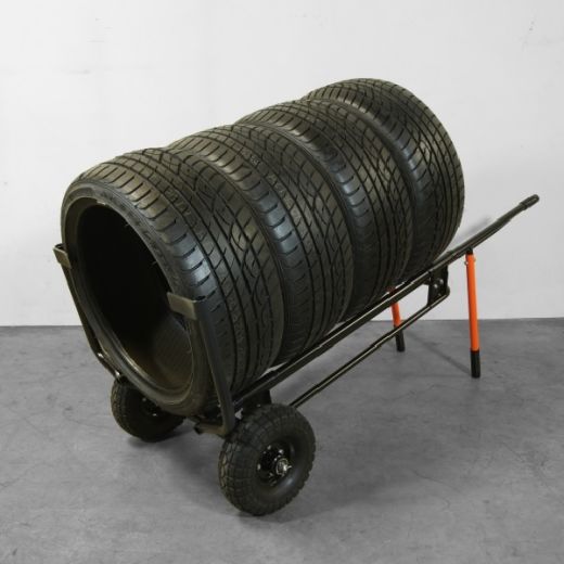 Reifenkarre aus Stahl mit Vollgummiräder