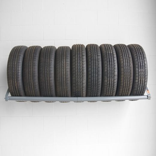 Wand-Regal für 8 Reifen
