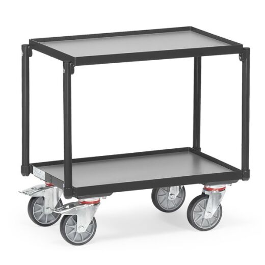 Etagen-Roller 2 Böden aus Holz grau