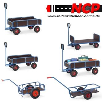 Handwagen mit Boden Holz und Geländer