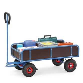 Handwagen 2-Achser mit 4 Wände aus Holz