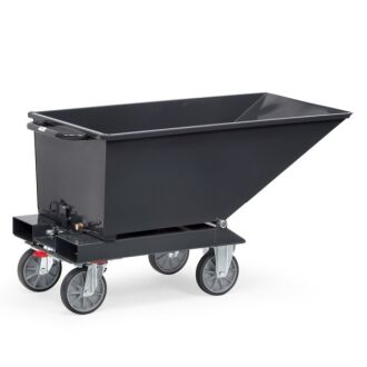 Muldenkipper 250 Liter mit Ablasshahn grau