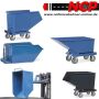 Muldenkipper 450 Liter mit Ablasshahn grau
