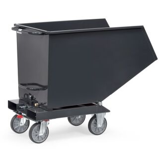 Muldenkipper 600 Liter ohne Ablasshahn grau
