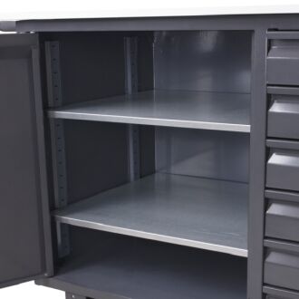 ESD Werkstattwagen mit 6 Schubladen und Schrank