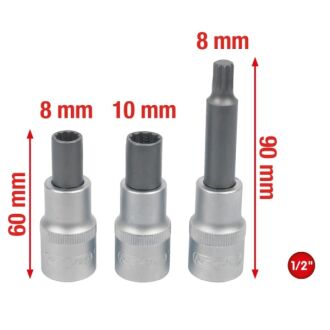 1/2" Alu-Felge Stecknuss-Satz OZ-Felge 3 teilig