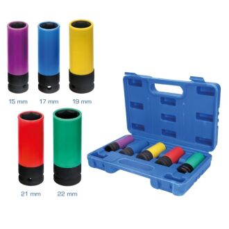 1/2" Alu-Felge Kraft-Stecknuss Satz 5 teilig