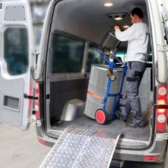 Fasskarre mit 2 Stützräder Totmannbremse