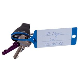 Schlüssel-Anhänger blau mit Schlaufe 100 Stück
