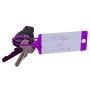 Schlüssel-Anhänger lila mit Schlaufe Etikett 100 Stück