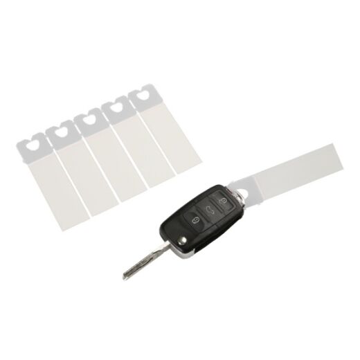 Auto Schlüssel-Anhänger weiss mit Easy-Clip 1000 Stück