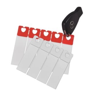 Auto Schlüssel-Anhänger rot mit Easy-Clip 1000 Stück