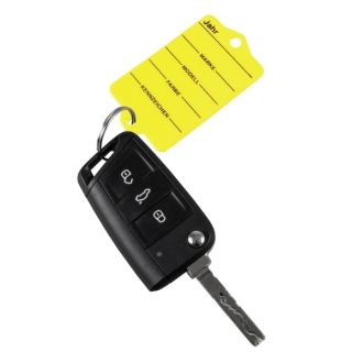 Auto Schlüssel-Anhänger mit Schlüsselringe gelb