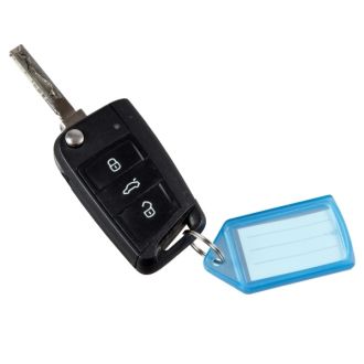 Auto Schlüssel-Anhänger mit Ringe Etiketten blau