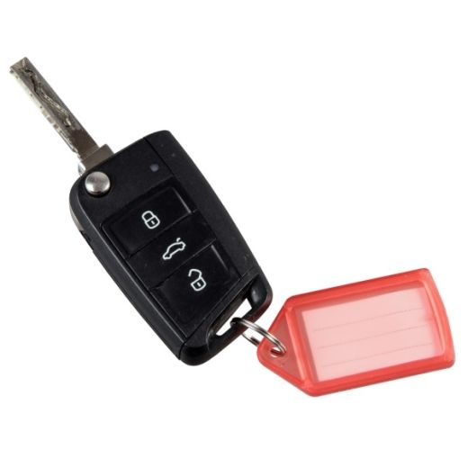 Auto Schlüssel-Anhänger mit Ringe Etiketten rot