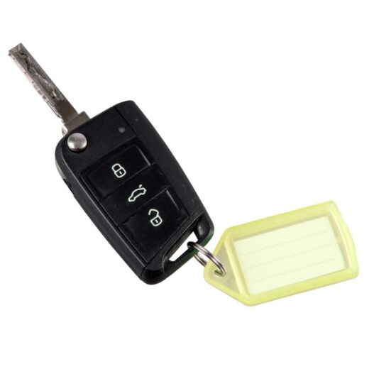 Auto Schlüssel-Anhänger mit Ringe Etiketten gelb