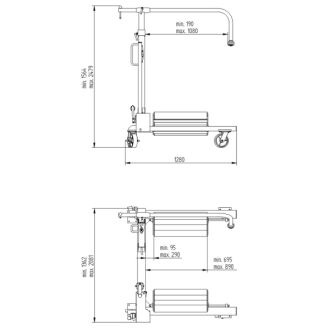 Rad-Montagegerät Land- und Baumaschine 1600 kg