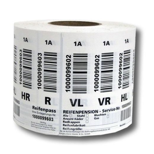 LKW Reifenetiketten Reifen-Anh&auml;nger mit Barcode