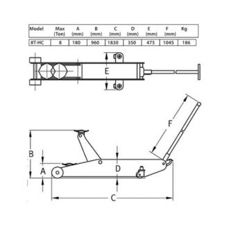 Wagenheber 8 t hebt NFZ extrem hoch