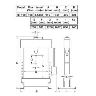 Werkstattpresse Handbedient 100 t