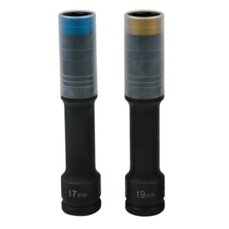 1/2" Alu-Felge Kraft-Stecknuss extra lang Satz