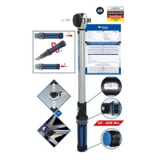 1/2" Drehmomentschlüssel mit Drehknopf 20-200 Nm