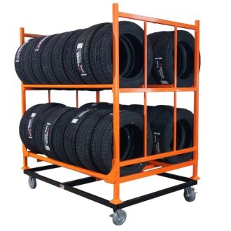 Wagen für Reifen-Palette 2 Ebenen 28 bis 32 Räder