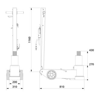 Luft-Hydraulisch Flugzeug-Heber 65 t