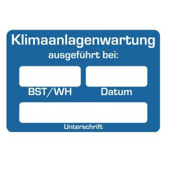 Aufkleber Klima Kundendienst NFZ 250 Stück