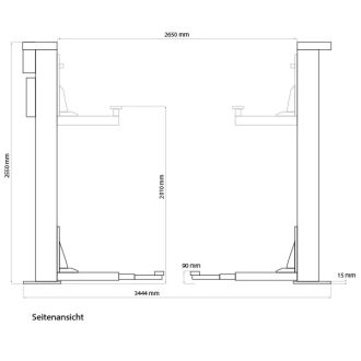 Mechanisch 2 Säulen Spindel-Hebebühne 4 t
