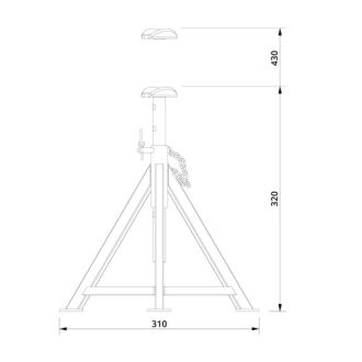 Abstützbock 3 t 320 - 430 mm 5 stufig PKW SUV