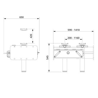Luft-Hydraulisch Grubenheber mit 2 Zylinder 10t