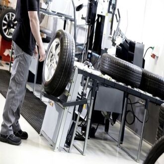 Automatischer Radheber mit Rollentisch für 1 Reifen